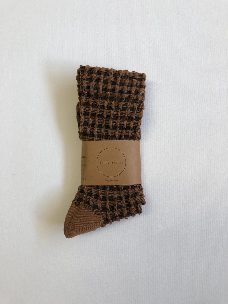 Chaussettes Gaufrées Gingham