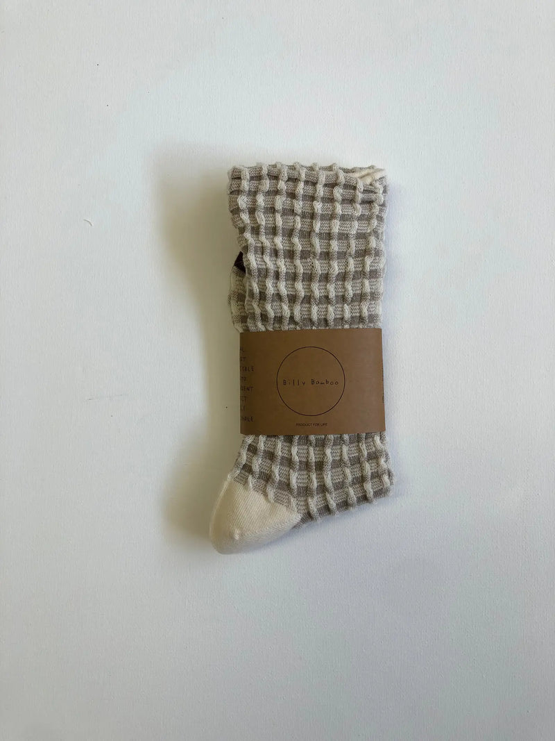 Chaussettes Gaufrées Gingham