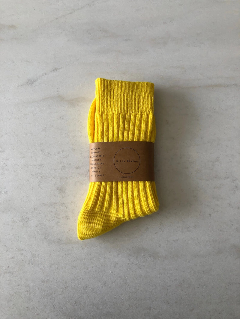 Billy Bamboo - Chaussettes Hautes Coton Côtelé