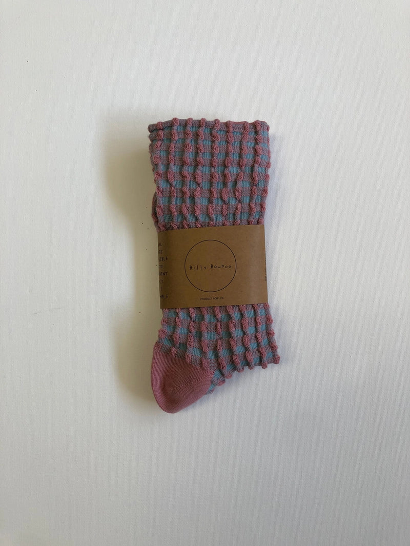 Chaussettes Gaufrées Gingham